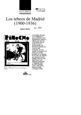 Los tebeos de Madrid (1900