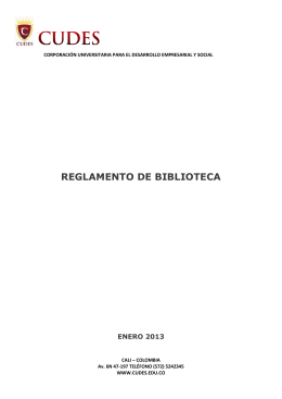 Reglamento Uso de la Biblioteca