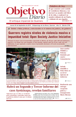 Guerrero registra niveles de violencia masiva e