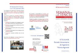 folleto divulgativo - Universidad Politécnica de Madrid