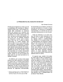 LA PROBLEMATICA DEL MUNICIPIO EN MEXICO*