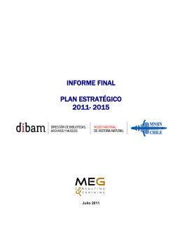 Plan estratégico 2011-2015 - Museo Nacional de Historia Natural