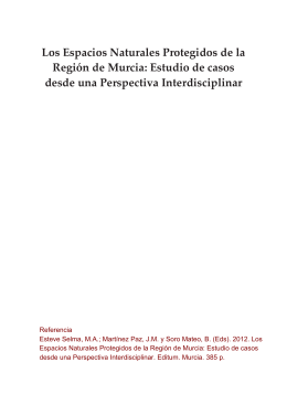 Los Espacios Naturales Protegidos de la Región de Murcia: Estudio