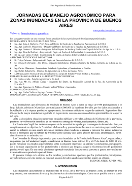 jornadas de manejo agronómico para zonas inundadas en la