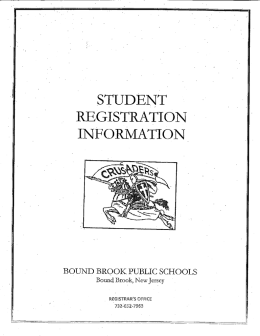 REGISTRATION - FORMATION _ - Bound Brook School District