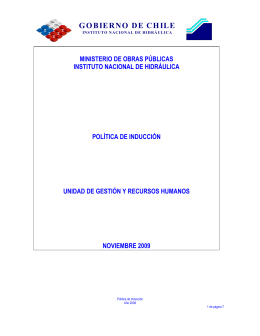 Política de Inducción - Instituto Nacional de Hidráulica
