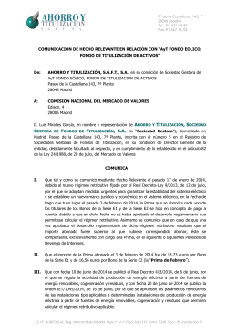 Ahorro y Titulizacion SGFT, SA