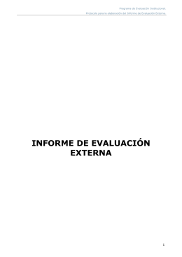 INFORME DE EVALUACIÓN EXTERNA