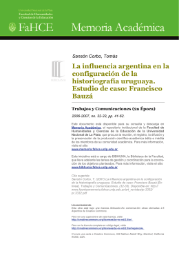 La influencia argentina en la configuración de la historiografía
