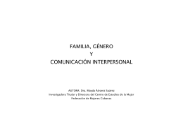 familia, género y comunicación interpersonal