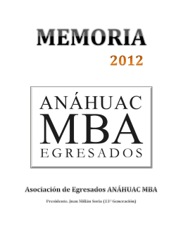 MEMORIA 2012 - Universidad Anáhuac México Sur