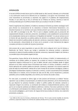 INTRODUCCIÓN A raíz del conflicto armado interno que ha sufrido