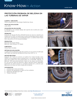 protección proBada de Belzona en las turBinas de Vapor