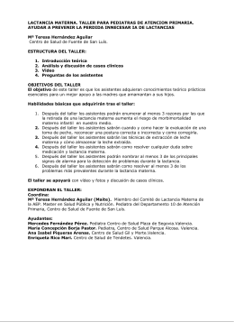 Lactancia materna. Ayudar a prevenir la pérdida innecesaria de