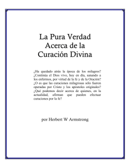 La Pura Verdad acerca de la Curación Divina
