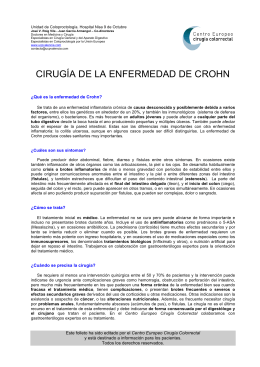 CIRUGÍA DE LA ENFERMEDAD DE CROHN