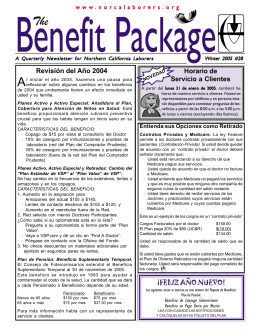 Benefit Package 2004#27Fall - Laborers Trust Funds for Northern