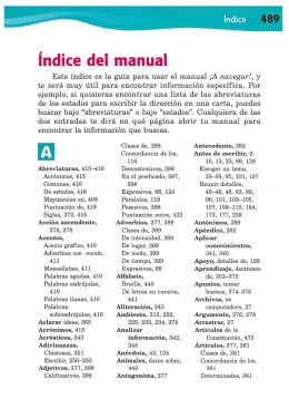 Índice del manual