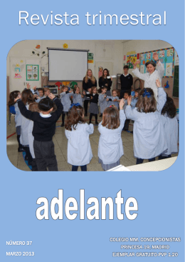 Revista ADELANTE 37 - Colegio Madres Concepcionistas, Madrid