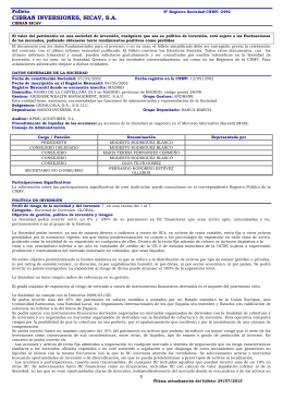 CIBRAN INVERSIONES, SICAV, S.A.