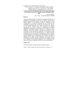 En la antesala de la especialización triguera. Estrategias