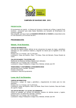 CAMPAÑA DE NAVIDAD 2009 . 2010 . PROGRAMACIÓN: Sábado