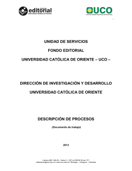 Documento: Reglamento y descripción de procesos