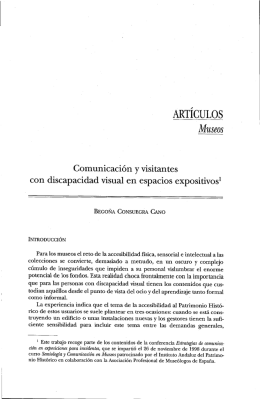 Comunicación y visitantes con discapacidad visual en espacios