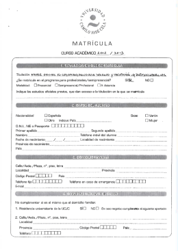 MATRÍCULA
