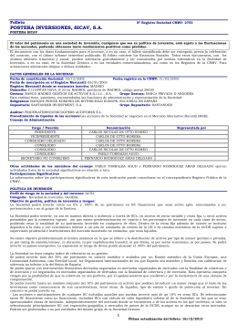 postera inversiones, sicav, sa - Banco Madrid Gestión de Activos