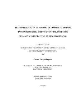 teatro peruano en el período de conflicto armado interno (1980