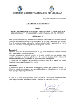 Page 1 % COMISIÓN ADMINISTRADORA DEL RIO URUGUAY