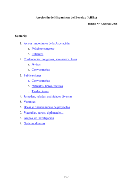 AHBx Boletín No. 7 – febrero 2006