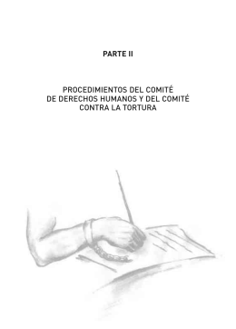 PARTE II PROCEDIMIENTOS DEL COMITÉ DE DERECHOS