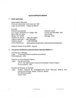 ALICIA BARCENA IBARRA Datos generales