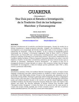 PRIETO, M.A. (1992) Guarena: Una Guía para el Estudio e