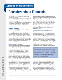 Considerando la Eutanasia