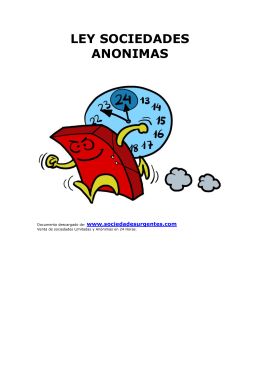 LEY SOCIEDADES ANONIMAS
