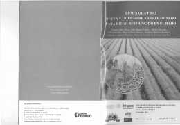 LUMINARIA F2012 Nueva variedadde trigo - Biblioteca