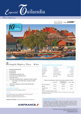 Especial Tailandia - Viajes