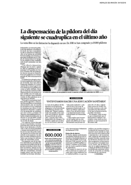 ` La dispensación de la píldora del día
