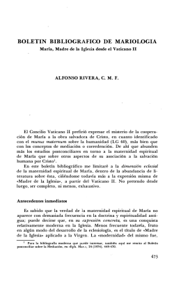 Alfonso RIVERA, C.M.F. - Boletín bibliográfico de mariología... 473