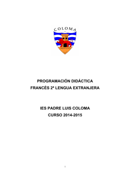 programación de primero de bachillerato 2º idioma