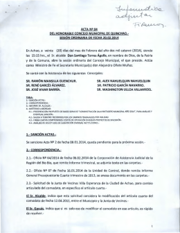 ACTA Nº 04 DEL HONORABLE CONCEJO MUNICIPAL DE