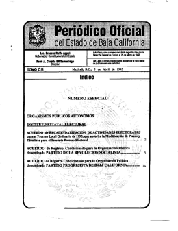 Número Especial - Gobierno del Estado de Baja California