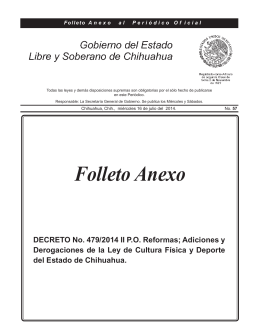 Folleto Anexo - Gobierno del Estado de Chihuahua