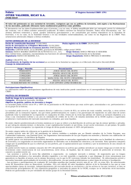 OTIXE VALORES, SICAV S.A. - Banco Madrid Gestión de Activos