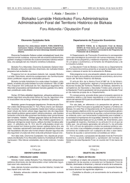 Bizkaiko Foru Aldundiaren 32/2015 foru dekretua ( BAO martxoaren