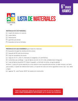 LISTA DE MATERIALES