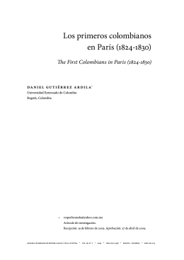 Los primeros colombianos en París (1824-1830)